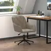 Image de vidaXL Chaise pivotante de bureau Gris clair Velours