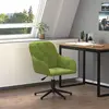 Image de vidaXL Chaise pivotante de bureau Vert clair Velours