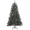 Image de vidaXL Kunstkerstboom met standaard 150 cm PVC groen