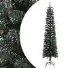 Image de vidaXL Sapin de Noël artificiel mince avec support Vert 210 cm PVC