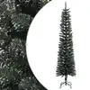 Image de vidaXL Sapin de Noël artificiel mince avec support Vert 240 cm PVC