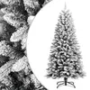 Image de vidaXL Sapin de Noël artificiel avec neige floquée 120 cm PVC et PE