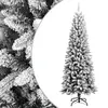 Image de vidaXL Sapin de Noël artificiel avec neige floquée 210 cm PVC et PE