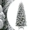 Image de vidaXL Sapin de Noël artificiel avec neige floquée 240 cm PVC et PE
