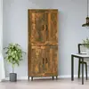 Image de vidaXL Buffet haut Chêne fumé 69,5x34x180 cm Bois d'ingénierie