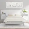 Image de vidaXL Tête de lit avec armoires Blanc Bois d’ingénierie