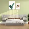 Image de vidaXL Tête de lit avec armoires Gris béton Bois d'ingénierie