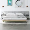 Image de vidaXL Tête de lit avec armoires sonoma gris Bois d'ingénierie