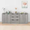 Image de vidaXL Buffets 3 pcs Sonoma gris Bois d'ingénierie