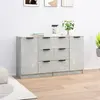 Image de vidaXL Buffets 2 pcs Gris béton 60x30x70 cm Bois d'ingénierie