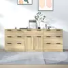 Image de vidaXL Buffets 3 pcs Chêne sonoma Bois d'ingénierie