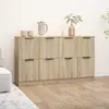 Image de vidaXL Buffets 2 pcs Chêne sonoma 60x30x70 cm Bois d'ingénierie