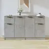Image de vidaXL Buffets 2 pcs Gris béton 60x30x70 cm Bois d'ingénierie