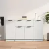 Image de vidaXL Buffets 3 pcs Blanc Bois d'ingénierie