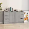 Image de vidaXL Buffets 3 pcs Sonoma gris Bois d'ingénierie