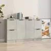 Image de vidaXL Buffets 3 pcs gris béton bois d'ingénierie