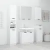Image de vidaXL Meubles de salle de bain 5 pcs Blanc Bois d'ingénierie