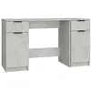 Image de vidaXL Bureau avec Armoire Latérale, Table d'Ordinateur avec Tiroirs et Compartiments, Bureau d'Écriture avec Rangement Salon, Moderne, Gris Béton Bois d'Ingénierie
