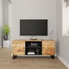Image de vidaXL Meuble TV 105x33x46 cm Bois massif de manguier