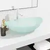 Image de vidaXL Lavabo Verre trempé 54,5x35x15,5 cm Dépoli