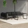 Image de vidaXL Salon de jardin 6 pcs avec coussins Aluminium Anthracite