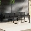 Image de vidaXL Salon de jardin 5 pcs avec coussins Aluminium Anthracite