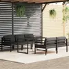 Image de vidaXL Salon de jardin 6 pcs avec coussins Aluminium Anthracite