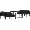 Image de vidaXL Salon de jardin 5 pcs avec coussins Aluminium Anthracite
