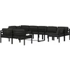 Image de vidaXL Salon de jardin 10 pcs avec coussins Aluminium Anthracite