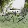 Image de vidaXL Ensemble à manger de jardin 5 pcs Maille Métal Anthracite