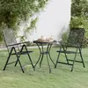 Image de vidaXL Ensemble à manger de jardin 3 pcs Maille Métal Anthracite
