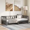 Image de vidaXL Lit coulissant sans matelas gris 2x(90x190) cm