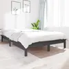 Image de vidaXL Cadre de lit sans matelas gris 120x200 cm bois massif