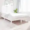 Image de vidaXL Cadre de lit sans matelas blanc bois massif
