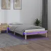 Image de vidaXL Cadre de lit à LED sans matelas 100x200 cm bois massif