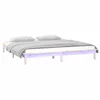 Image de vidaXL Bedframe LED massief hout 120x200 cm