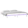 Image de vidaXL Bedframe LED massief hout 160x200 cm