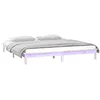 Image de vidaXL Cadre de lit à LED sans matelas 140x190 cm bois massif