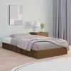 Image de vidaXL Cadre de lit sans matelas marron miel 75x190 cm bois massif