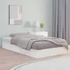 Image de vidaXL Cadre de lit sans matelas blanc 140x190 cm bois massif