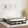 Image de vidaXL Cadre de lit sans matelas noir 140x190 cm bois massif