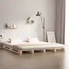 Image de vidaXL Lit de palette 135x190 cm Bois de pin massif Double