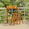 Image de vidaXL Ensemble de bar de balcon 3 pcs Bois d'acacia massif
