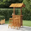 Image de vidaXL Ensemble de bar de jardin 3 pcs Bois d'acacia solide