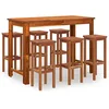 Image de vidaXL Ensemble de bar de jardin 7 pcs bois d'acacia solide
