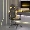 Image de vidaXL Chaise de jeu de massage Noir et doré Similicuir
