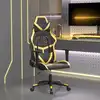 Image de vidaXL Chaise de jeu de massage Noir et doré Similicuir