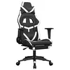 Image de vidaXL Chaise de jeu de massage avec repose-pied Noir&Blanc Similicuir