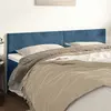 Image de vidaXL Têtes de lit Bleu foncé 160 x 5 x 78/88 cm Velours