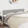 Image de vidaXL Têtes de lit 2 pcs Gris clair 90x5x78/88 cm Tissu